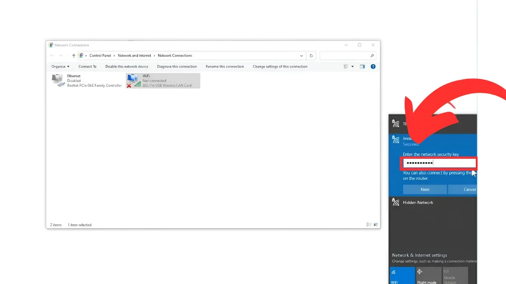 disconnect from the WiFi