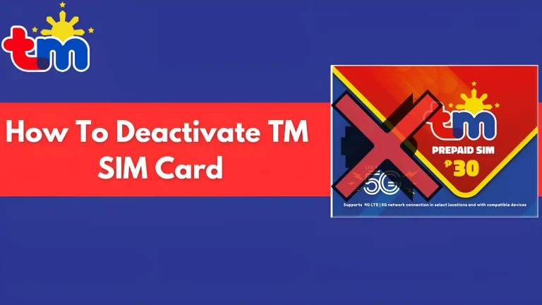 How To Deactivate TM SIM Card