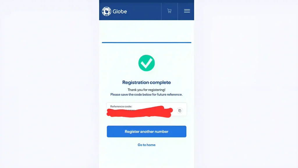 registration complete