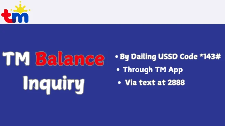TM Balance Inquiry – How To Check TM SIM Balance? 6 Tm Balance Inquiry