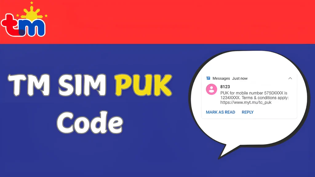 tm sim puk code