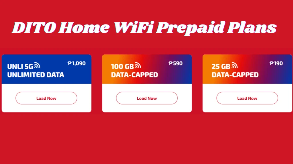 DITO prepaid home WiFi plan