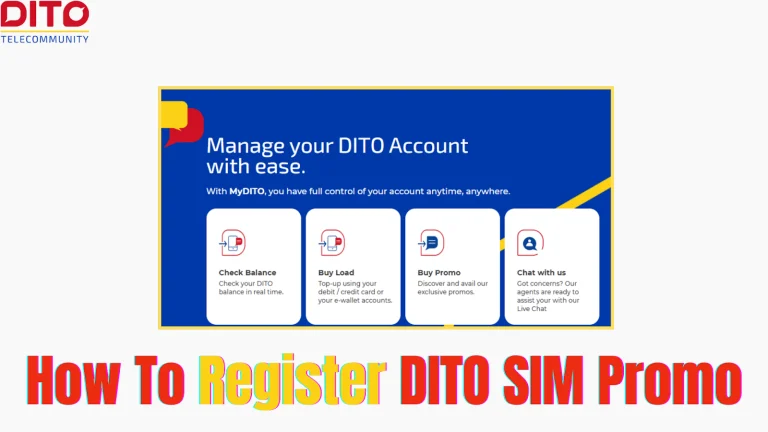How To Register DITO SIM promo