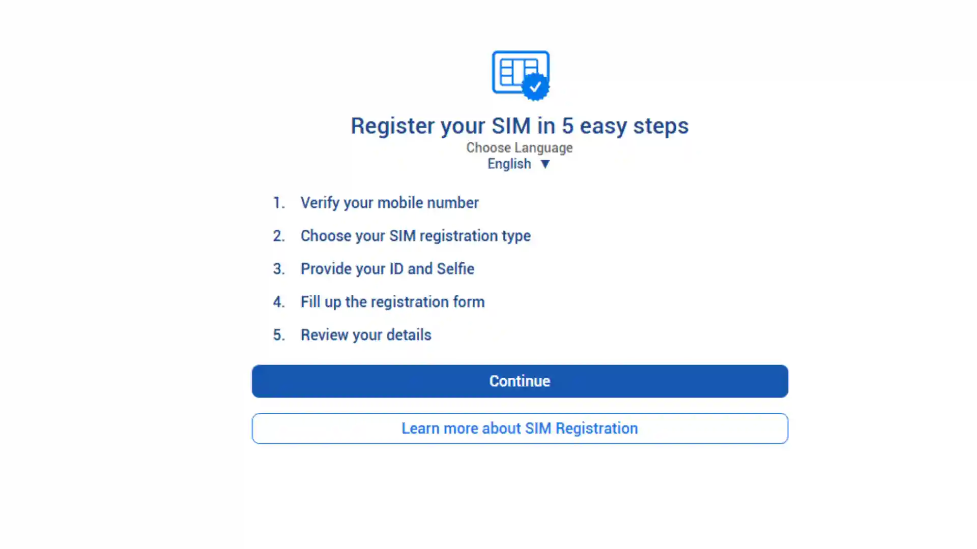 Register your SIM in 5 easy steps